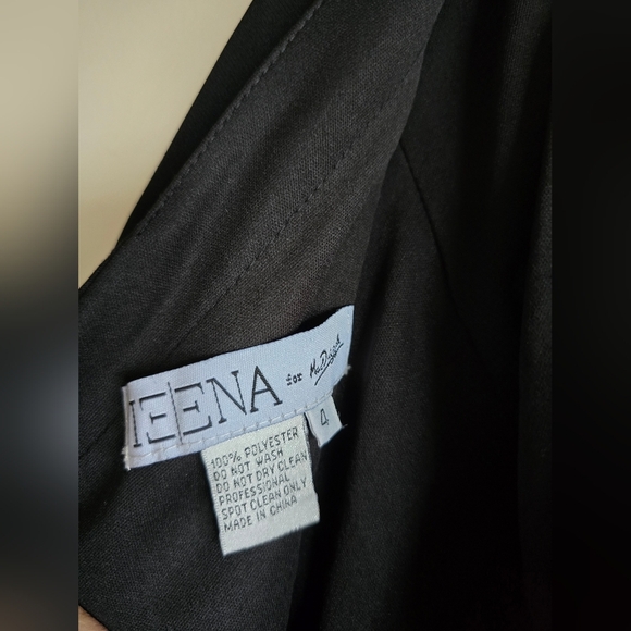 IEENA FOR MAC DUGGAL, Black & Gold One Shoulder A-Line Dress, Size 4, NWT! - Picture 12 of 14